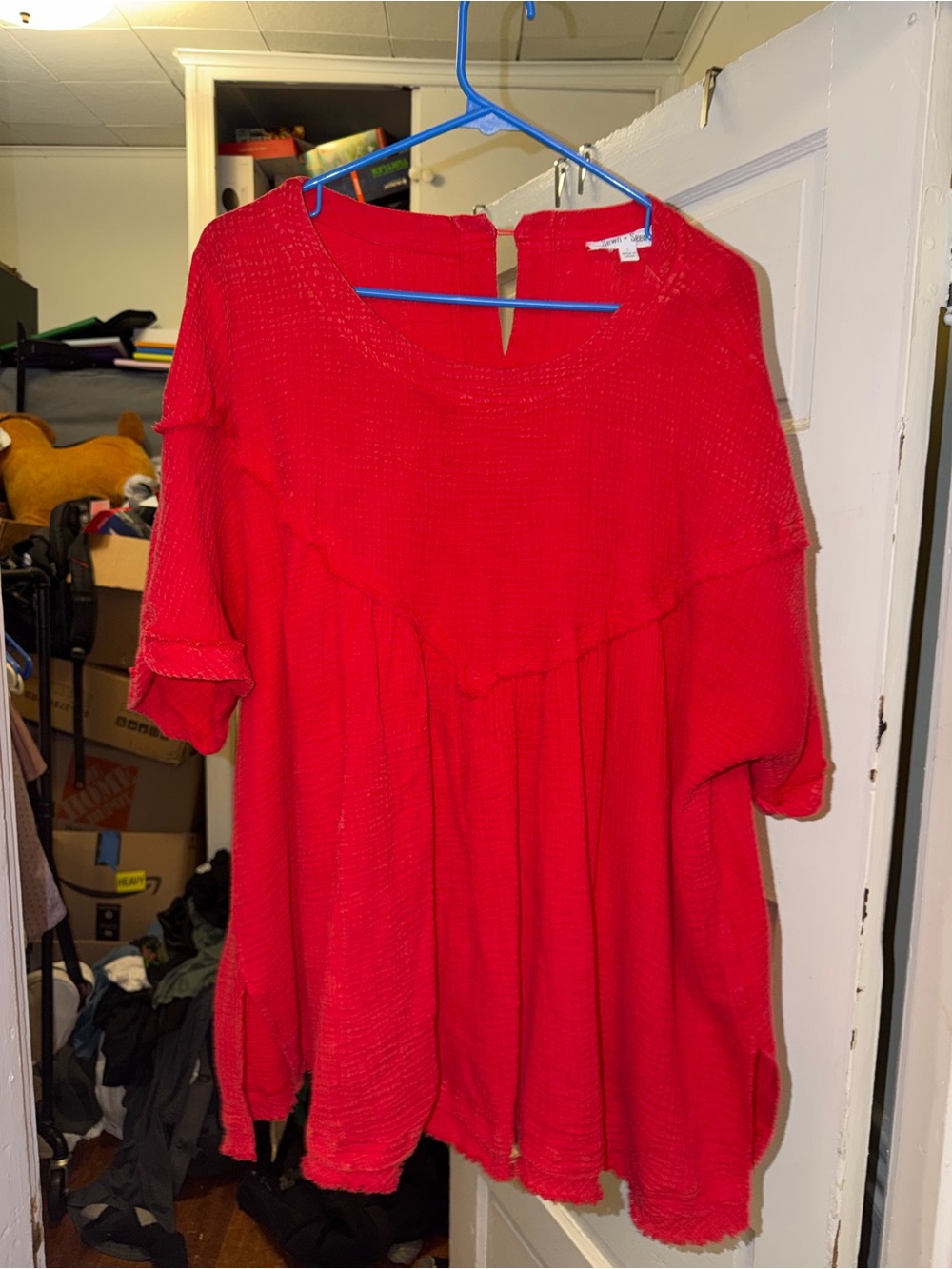 Sewn & Seen Raw Edge Flowy Blouse
